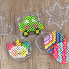 Small Basic Shapes Clear Pegboards - 5 Ct