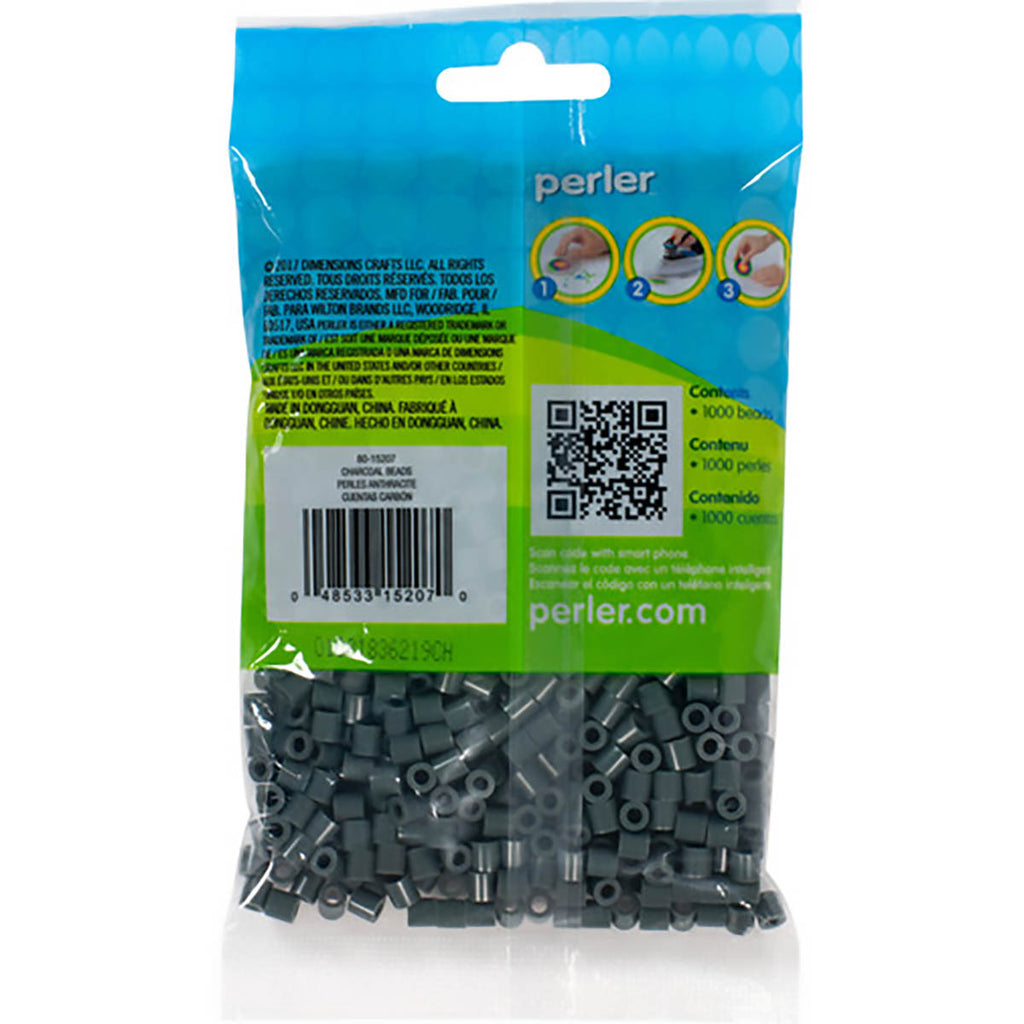 1,000 Perler Beads - Charcoal