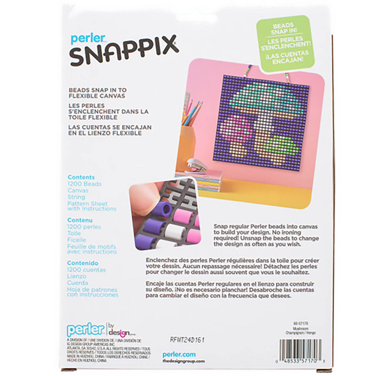 Perler Snappix Mushroom Kit - Classic Beads